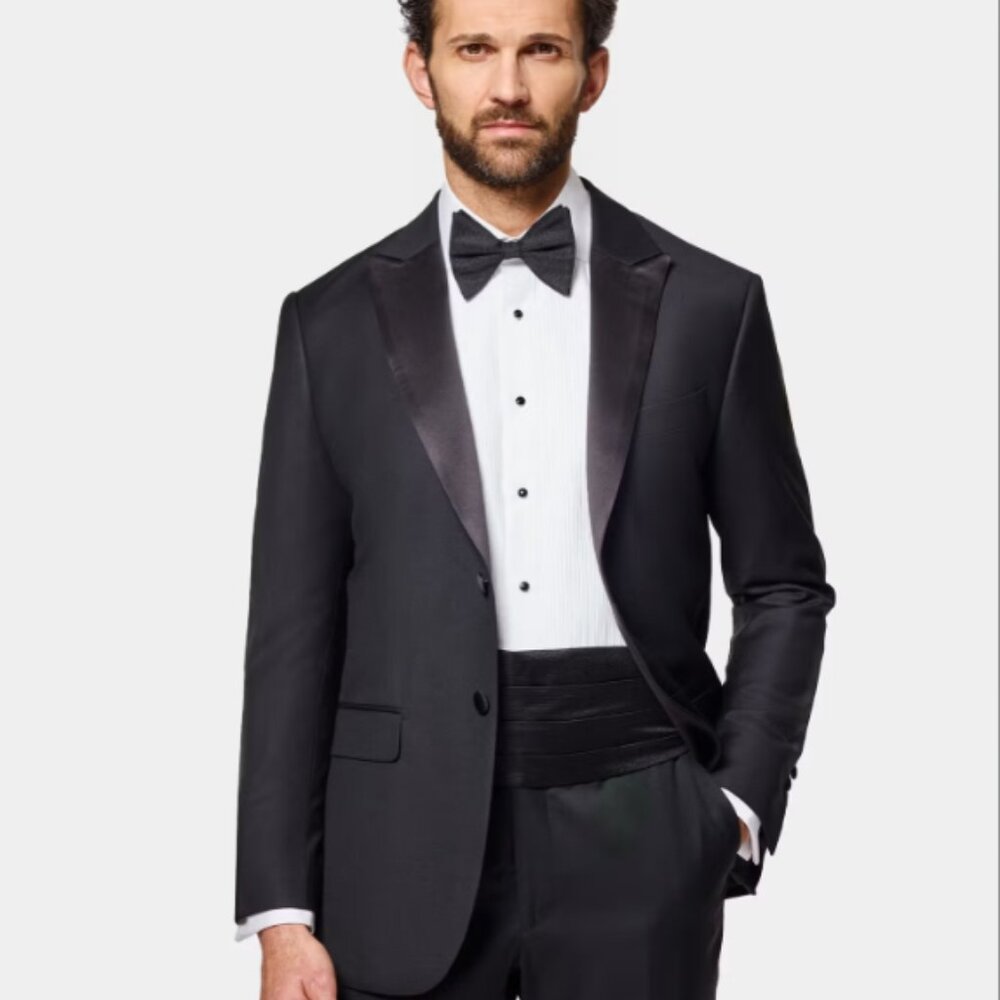 Men's Size 40R Hawes & Curtis Slim Fit BLACK Tuxedo